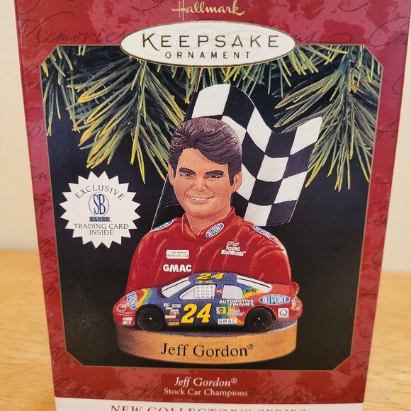 Hallmark Jeff Gordon Ornament 1st In Series Dated 1997 W/Trading Card Dupont T8 - Picture 1 of 4